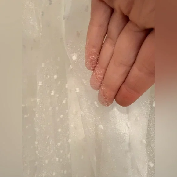 Elegant Dainty Jewells Sheer White Blouse with Bow - Picture 2 of 7